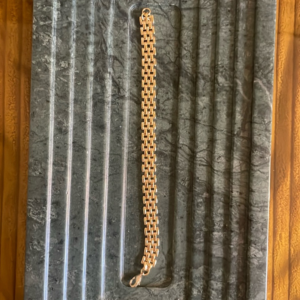 HRH COLLECTION “VINTAGE WATCH LINK CHAIN BRACELET” GOLD TONED